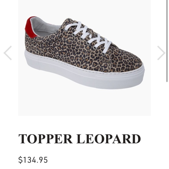 Erin Michael Portugal Topper leopard print lace sneaker retro inspired - Picture 1 of 16